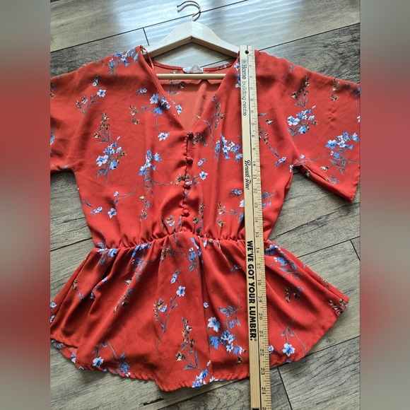 Sienna Sky Orange Small Womens Top - Picture 6 of 11